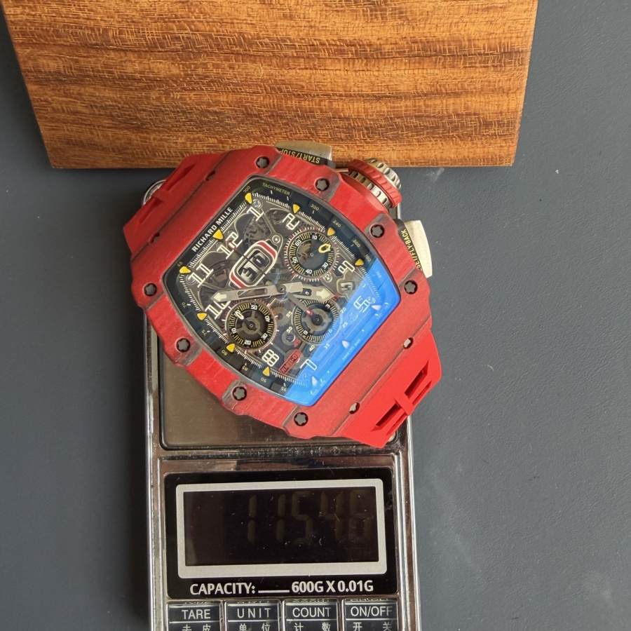 Orologio replica: Richard Mille RM 11-03, rosso, Quartz TPT, automatico, cronografo, 49.94 X 44,5 mm — finemente realizzato – Foto 10