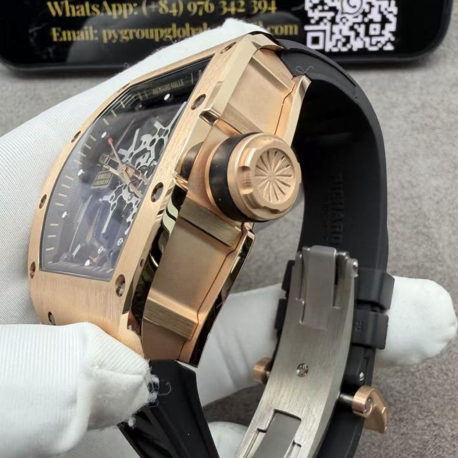 Orologio replica: Richard Mille RM 035, su misura, 18K, massiccio, oro, movimento Vaucher, 39,7 mm X 48 mm — di alta gamma – Foto 10