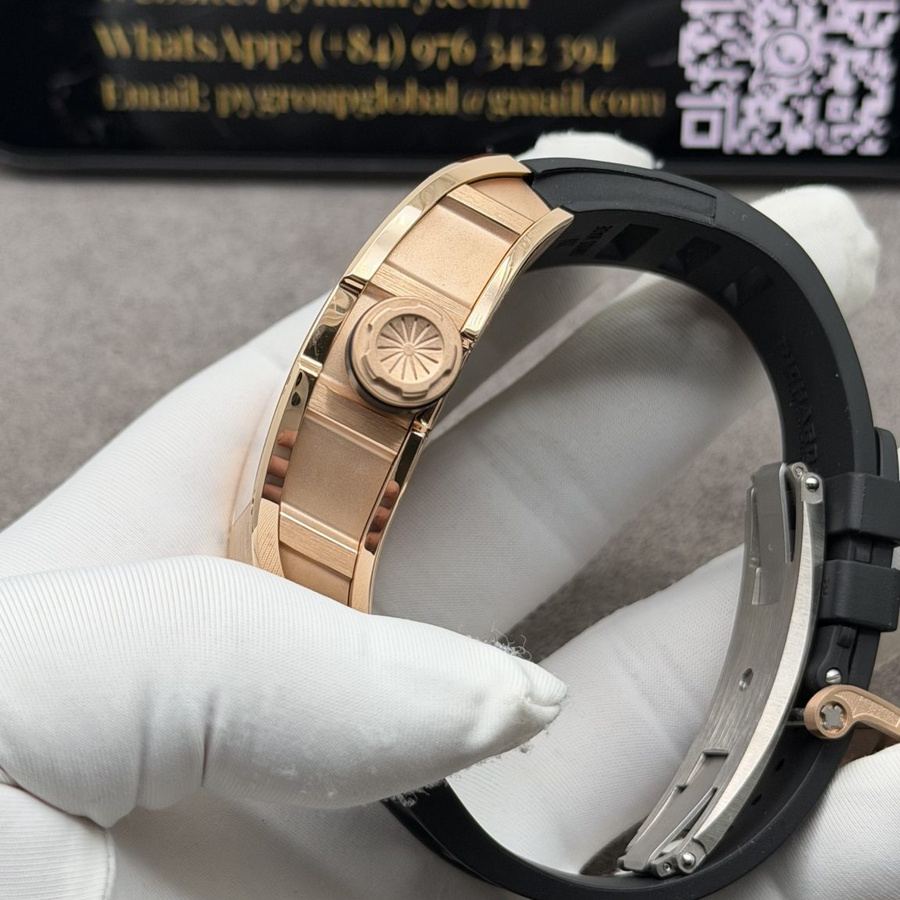 Orologio replica: Richard Mille RM 035, su misura, 18K, massiccio, oro, movimento Vaucher, 39,7 mm X 48 mm — di alta gamma – Foto 11