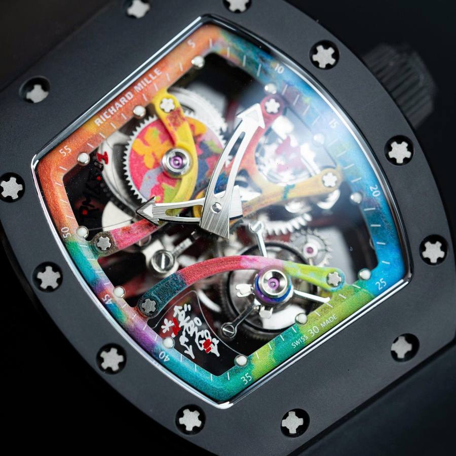 Orologio replica: Richard Mille RM 68-01, tourbillon, Cyril Kongo, ceramica nera, 52.24 X 42,70 mm — di alta qualità – Foto 3