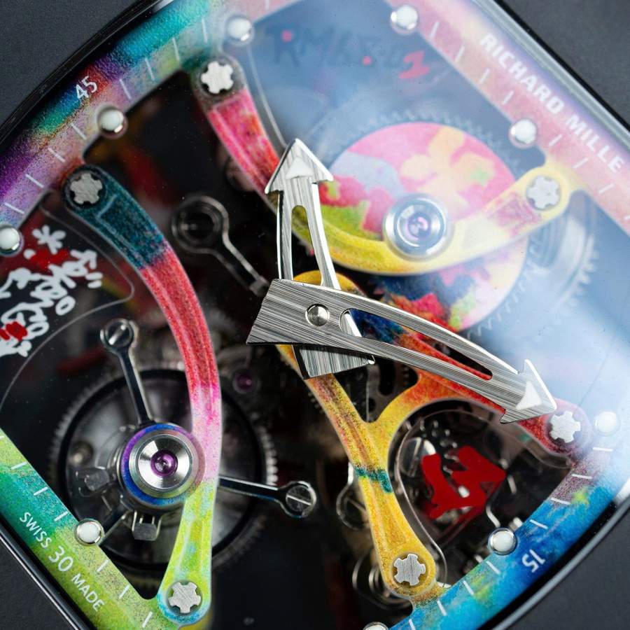 Orologio replica: Richard Mille RM 68-01, tourbillon, Cyril Kongo, ceramica nera, 52.24 X 42,70 mm — di alta qualità – Foto 4