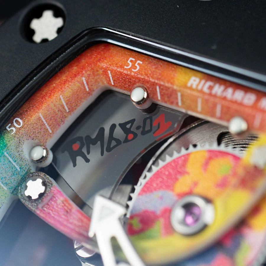 Orologio replica: Richard Mille RM 68-01, tourbillon, Cyril Kongo, ceramica nera, 52.24 X 42,70 mm — di alta qualità – Foto 5