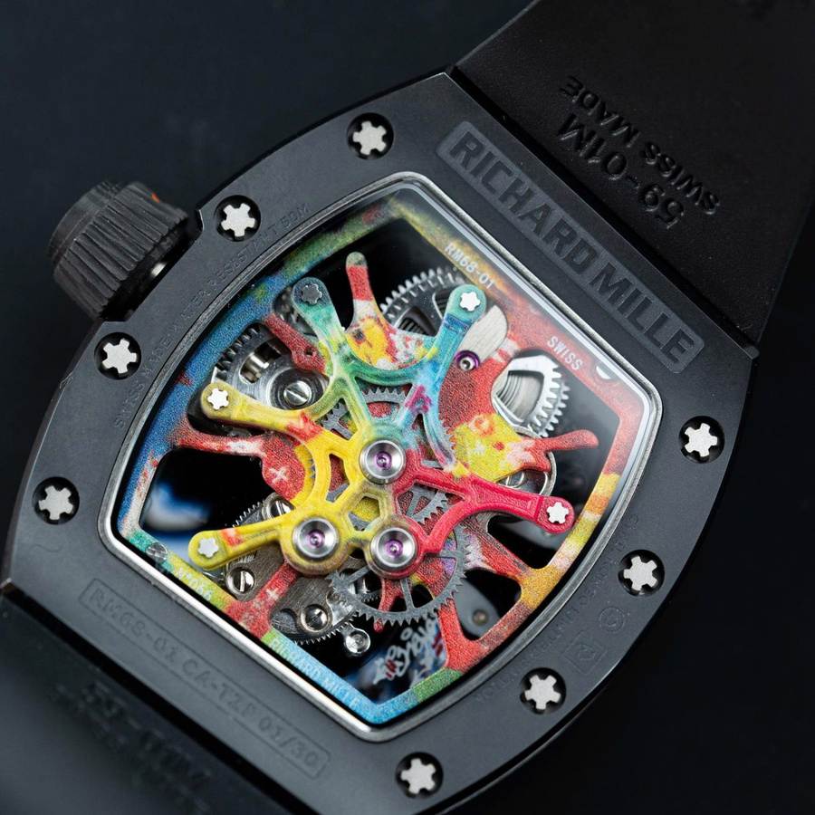 Orologio replica: Richard Mille RM 68-01, tourbillon, Cyril Kongo, ceramica nera, 52.24 X 42,70 mm — di alta qualità – Foto 12