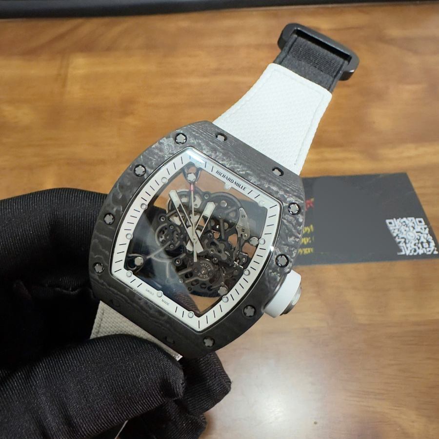 Orologio replica: Richard Mille RM 055 Bubba Watson Americas, edizione, su misura, NTPT, fibra di carbonio, 1:1, movimento Vaucher — a basso costo – Foto 3