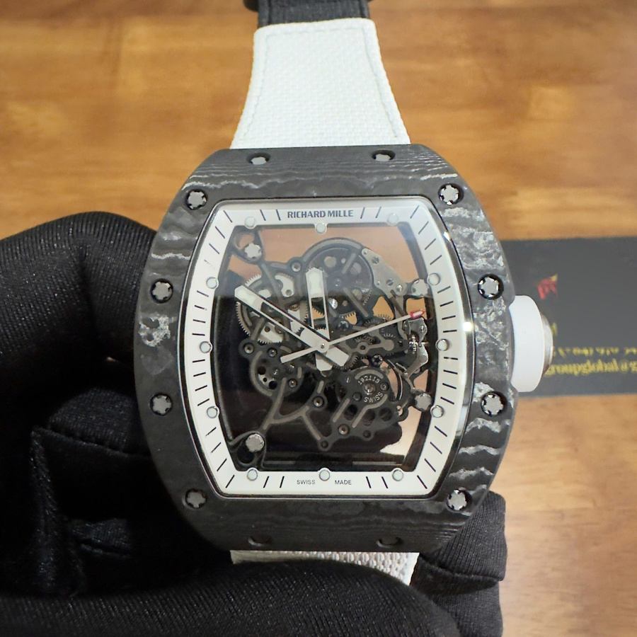 Orologio replica: Richard Mille RM 055 Bubba Watson Americas, edizione, su misura, NTPT, fibra di carbonio, 1:1, movimento Vaucher — a basso costo – Foto 4