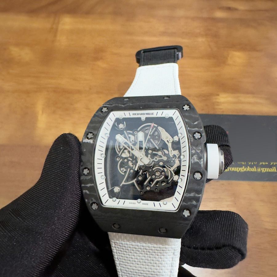 Orologio replica: Richard Mille RM 055 Bubba Watson Americas, edizione, su misura, NTPT, fibra di carbonio, 1:1, movimento Vaucher — a basso costo – Foto 5