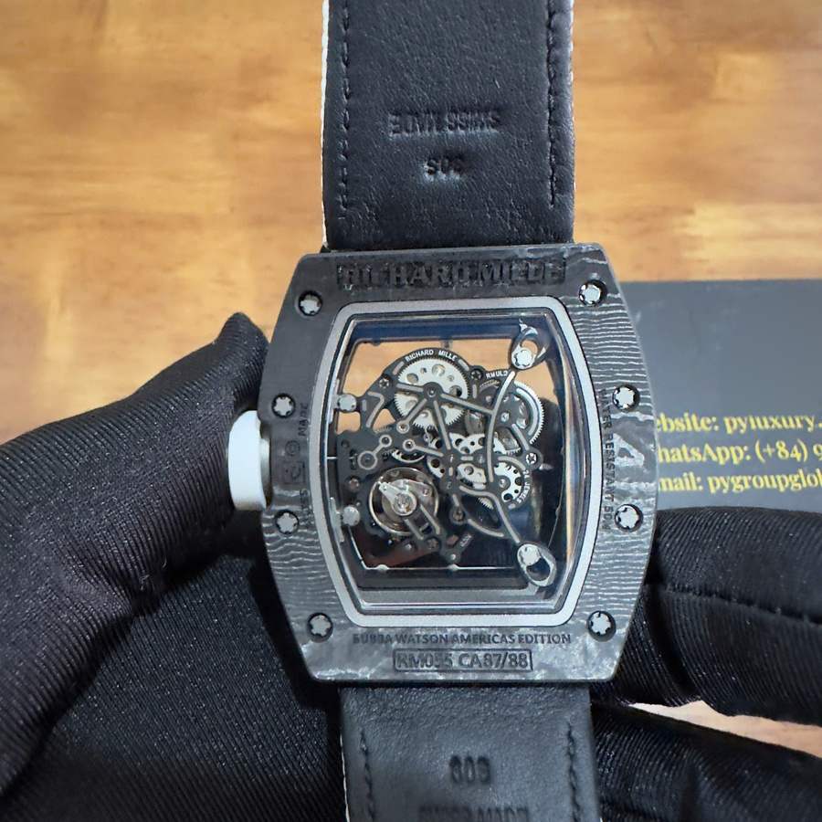 Orologio replica: Richard Mille RM 055 Bubba Watson Americas, edizione, su misura, NTPT, fibra di carbonio, 1:1, movimento Vaucher — a basso costo – Foto 13