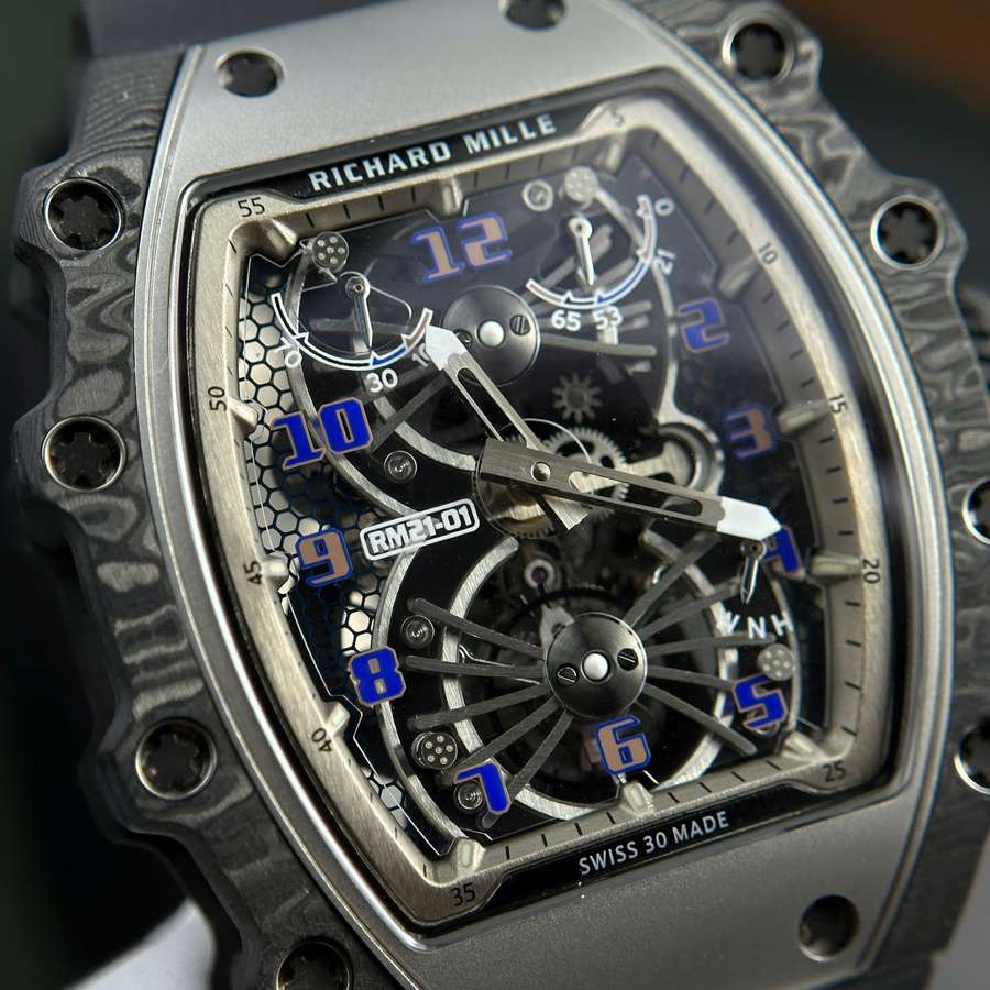 Orologio replica: Richard Mille RM 21-01, tourbillon, Aerodyne, titanio, & Carbon TPT 42,68 mm X 50,12 mm — ispirato al lusso – Foto 4