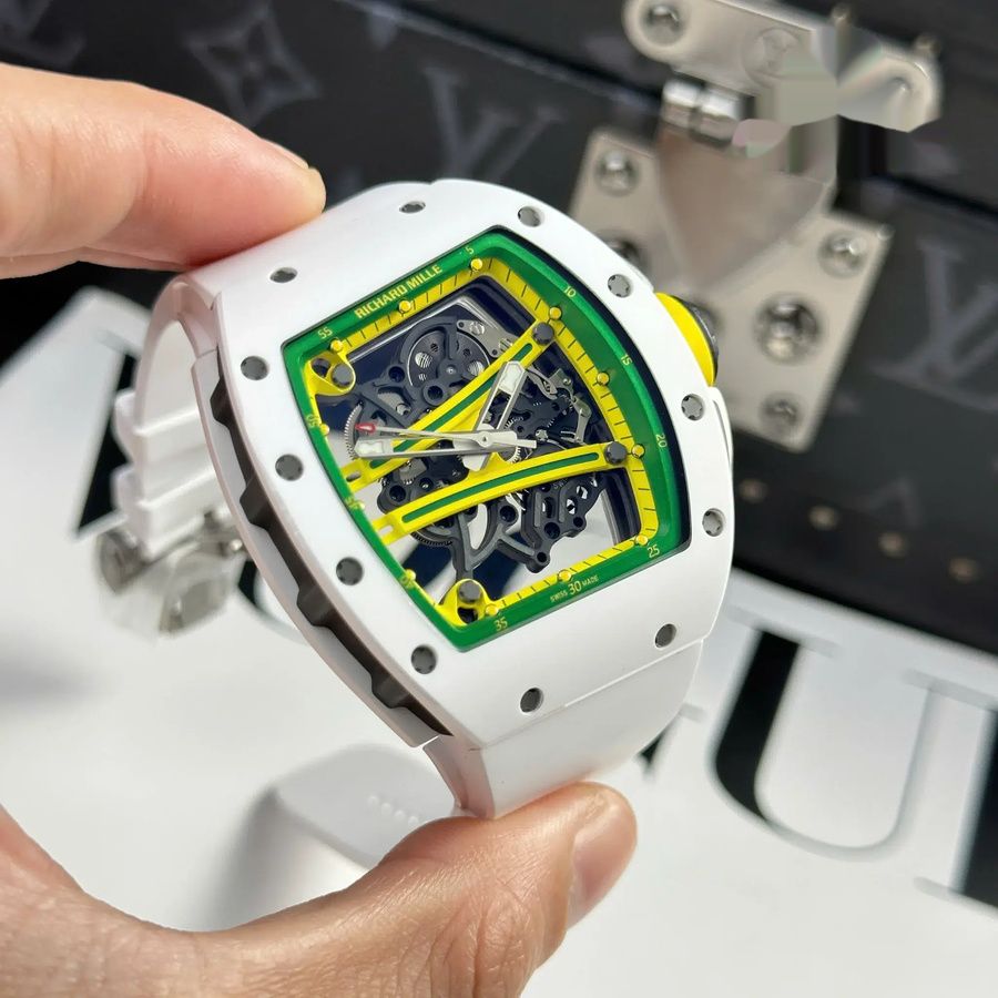 Orologio replica: Richard Mille RM 61-01 Yohan Blake, Asia, edizione limitata, ceramica bianca, ZF 42,7 mm X 50,23 mm — di prima categoria – Foto 3