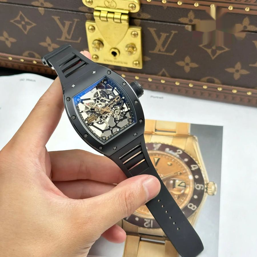 Orologio replica: Richard Mille RM 035, ceramica nera, cassa, di alta qualità, cinturino, Z, manifattura, 39,7 mm X 48 mm — premium – Foto 2