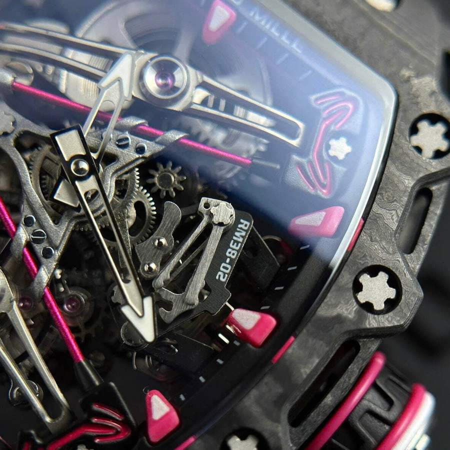 Orologio replica: Richard Mille RM 38-02, tourbillon, Bubba Watson, nero, Carbon TPT — raro – Foto 4