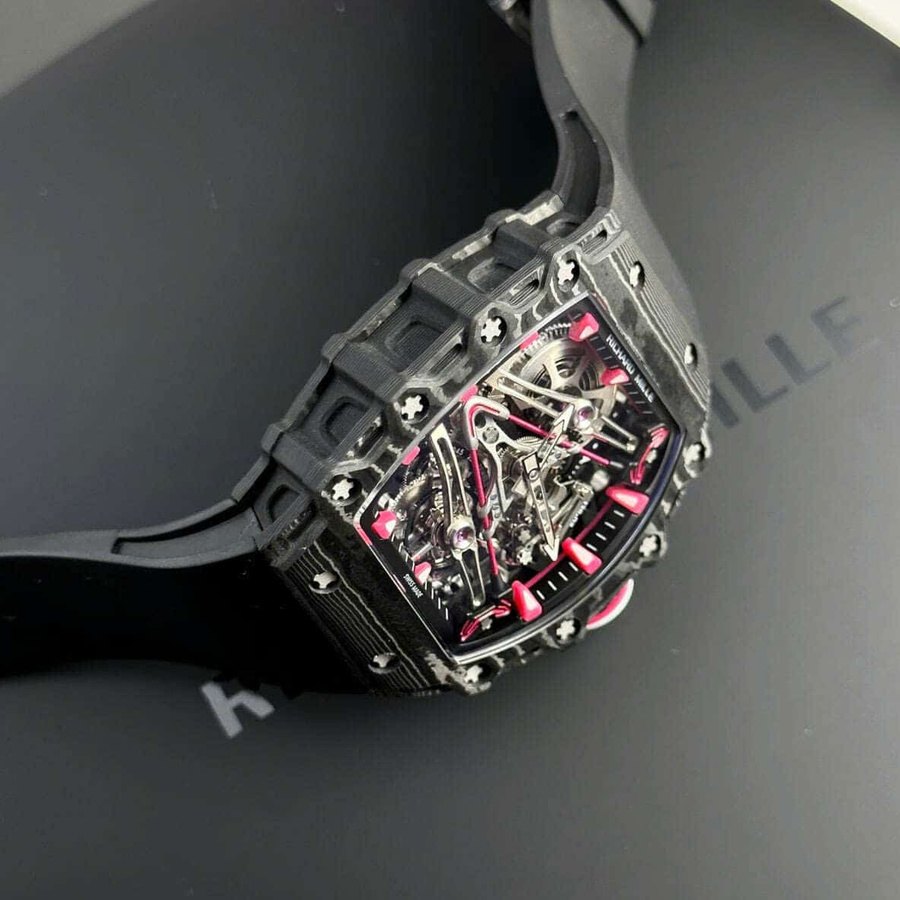 Orologio replica: Richard Mille RM 38-02, tourbillon, Bubba Watson, nero, Carbon TPT — raro – Foto 6