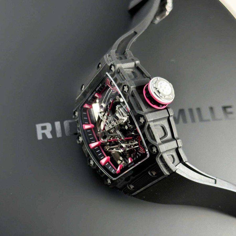 Orologio replica: Richard Mille RM 38-02, tourbillon, Bubba Watson, nero, Carbon TPT — raro – Foto 7