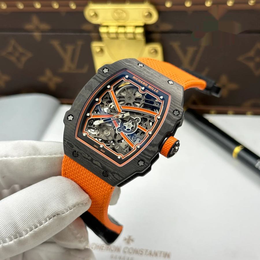 Orologio replica: Richard Mille RM 67-02 McLaren Lando Norris, ultrapiatto, nero, Carbon TPT 38.7 X 47,52 mm — straordinario – Foto 3