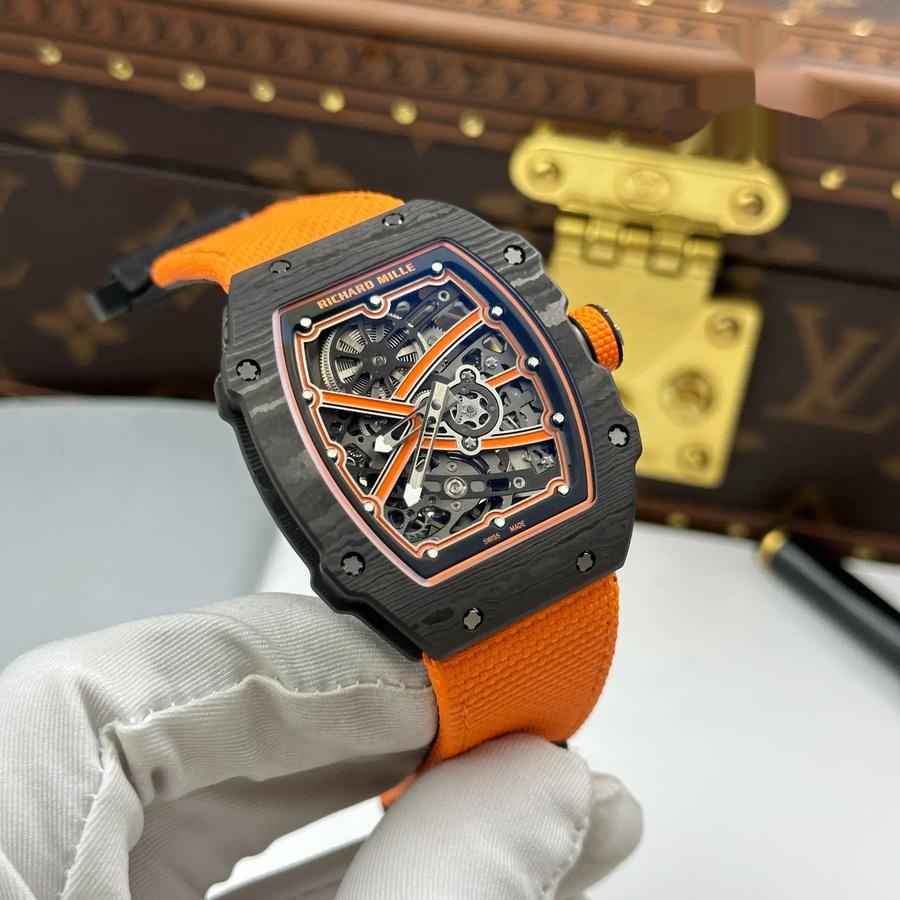 Orologio replica: Richard Mille RM 67-02 McLaren Lando Norris, ultrapiatto, nero, Carbon TPT 38.7 X 47,52 mm — straordinario – Foto 4