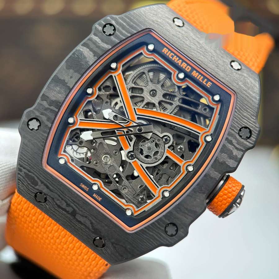 Orologio replica: Richard Mille RM 67-02 McLaren Lando Norris, ultrapiatto, nero, Carbon TPT 38.7 X 47,52 mm — straordinario – Foto 5