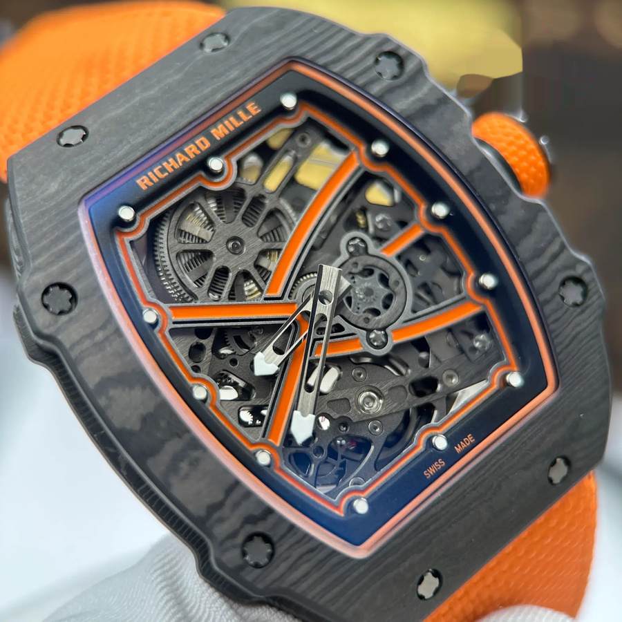 Orologio replica: Richard Mille RM 67-02 McLaren Lando Norris, ultrapiatto, nero, Carbon TPT 38.7 X 47,52 mm — straordinario – Foto 6