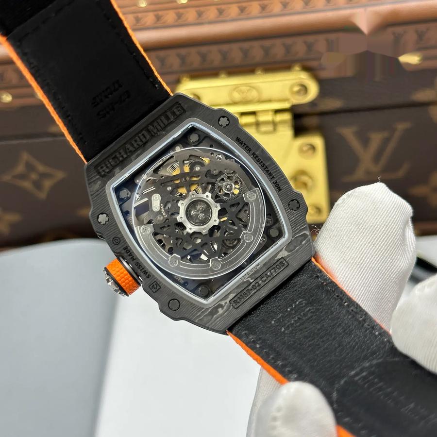 Orologio replica: Richard Mille RM 67-02 McLaren Lando Norris, ultrapiatto, nero, Carbon TPT 38.7 X 47,52 mm — straordinario – Foto 12