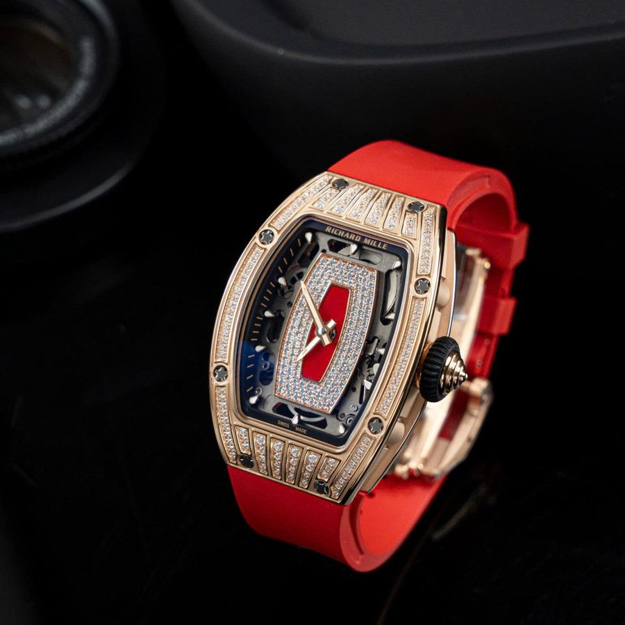 Orologio replica: Richard Mille RM 07-01, oro rosa, con, con pietre incastonate, Jasper, quadrante, ZF 45.32 X 32,3 mm — straordinario – Foto 4