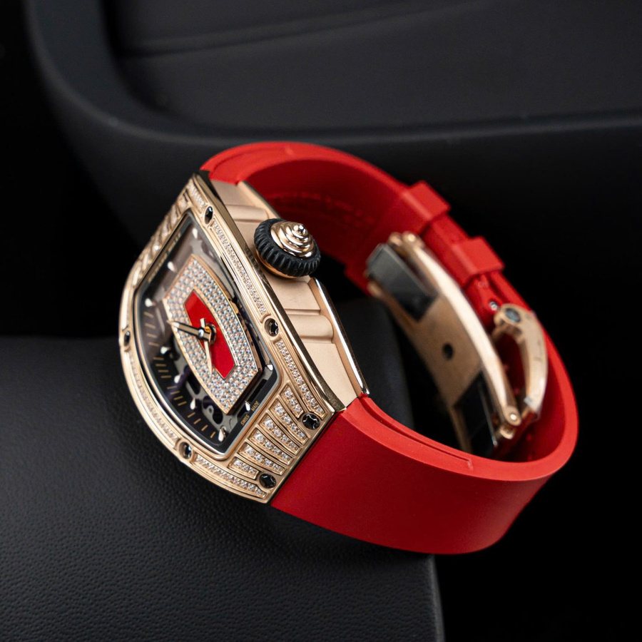 Orologio replica: Richard Mille RM 07-01, oro rosa, con, con pietre incastonate, Jasper, quadrante, ZF 45.32 X 32,3 mm — straordinario – Foto 6