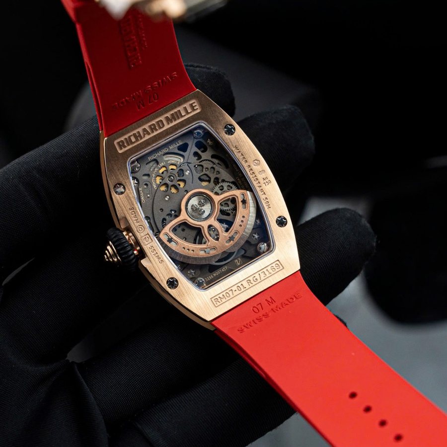 Orologio replica: Richard Mille RM 07-01, oro rosa, con, con pietre incastonate, Jasper, quadrante, ZF 45.32 X 32,3 mm — straordinario – Foto 9
