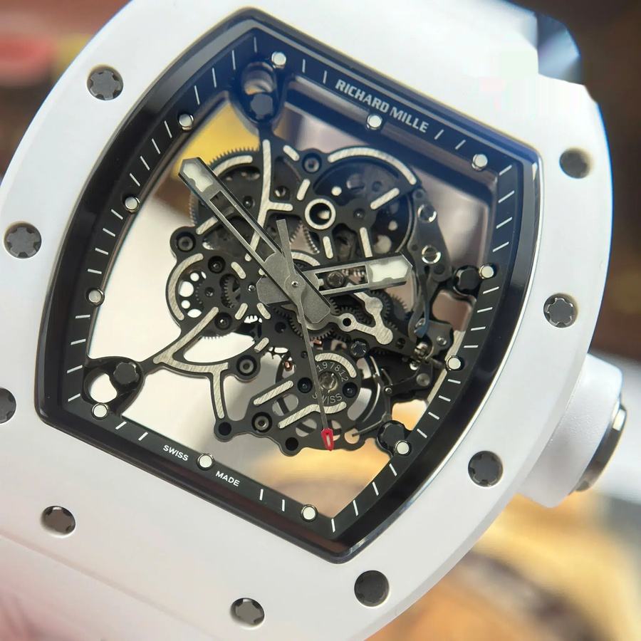 Orologio replica: Richard Mille RM 055, ceramica bianca, ZF 42,7 mm — d’eccellenza – Foto 4