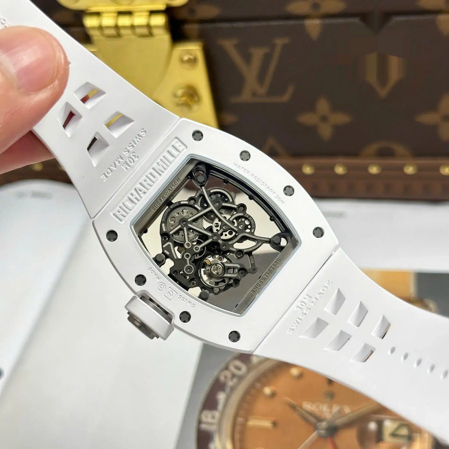 Orologio replica: Richard Mille RM 055, ceramica bianca, ZF 42,7 mm — d’eccellenza – Foto 10