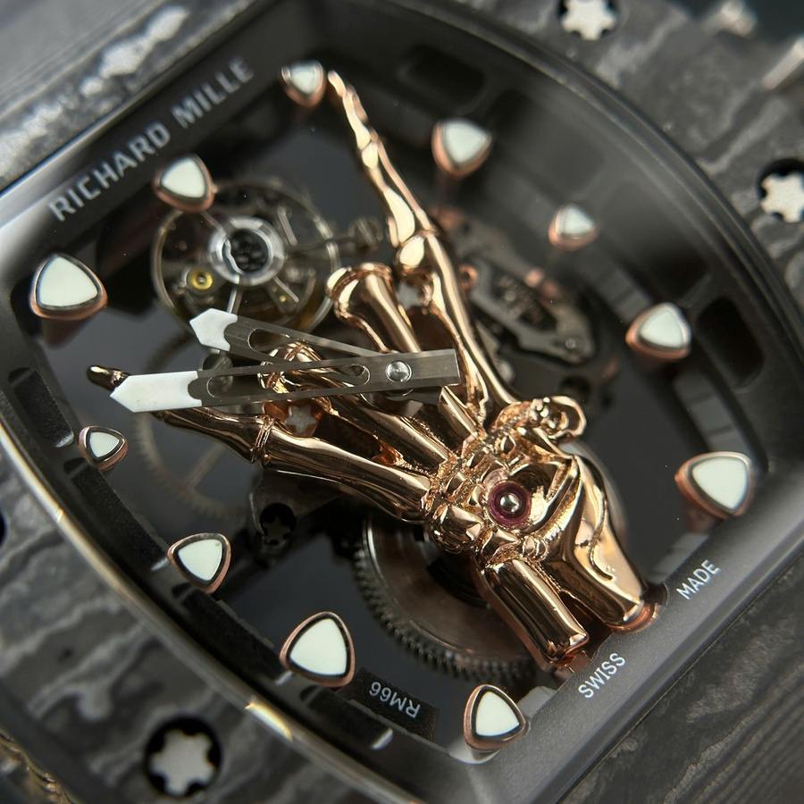 Orologio replica: Richard Mille RM 66, volante, tourbillon, Carbon TPT 42.70 X 49,94 mm — unico – Foto 6