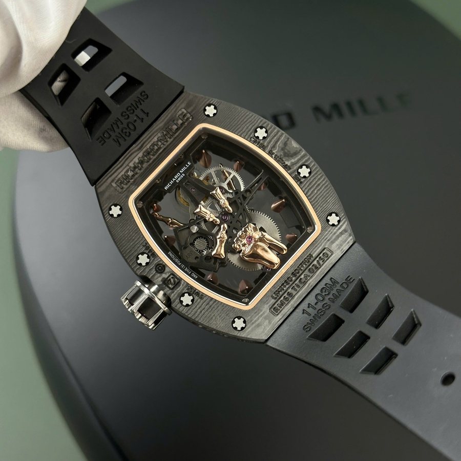 Orologio replica: Richard Mille RM 66, volante, tourbillon, Carbon TPT 42.70 X 49,94 mm — unico – Foto 9