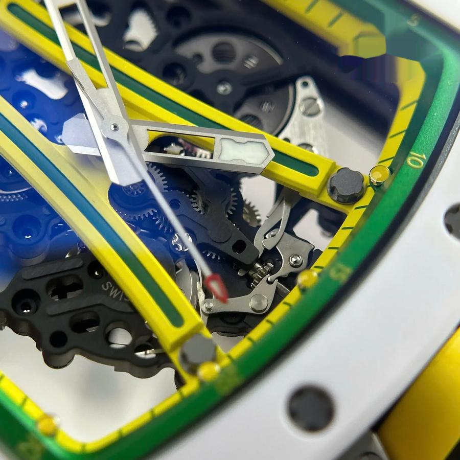 Orologio replica: Richard Mille RM 61-01 Yohan Blake, Asia, limitato, ceramica bianca, ZF 42,7 mm X 50,23 mm — aggraziato – Foto 8