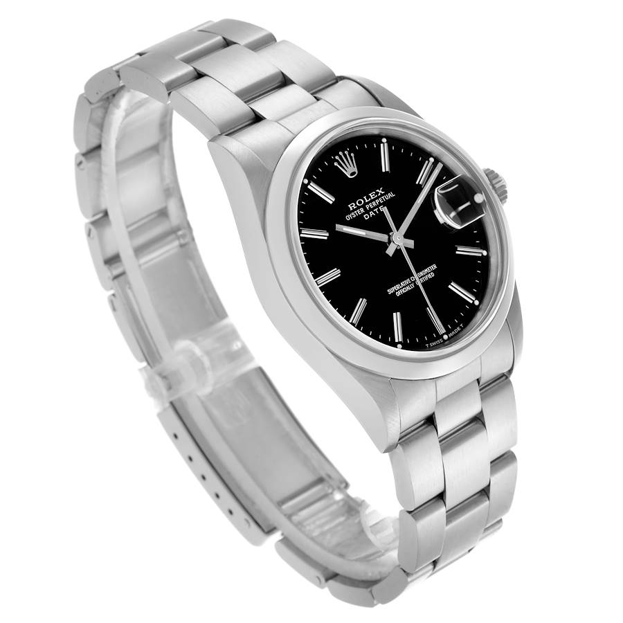 Orologio replica da uomo: Rolex Date, quadrante nero, lunetta liscia, acciaio, 15200 — finemente realizzato – Foto 3