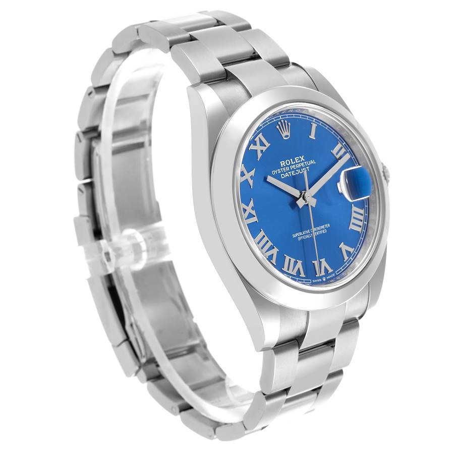 Orologio replica da uomo: Rolex Datejust 41, blu, quadrante con numeri romani, acciaio, 126300 — dall’ottimo rapporto qualità-prezzo – Foto 3
