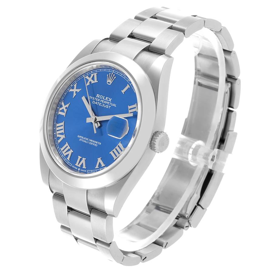 Orologio replica da uomo: Rolex Datejust 41, blu, quadrante con numeri romani, acciaio, 126300 — dall’ottimo rapporto qualità-prezzo – Foto 4