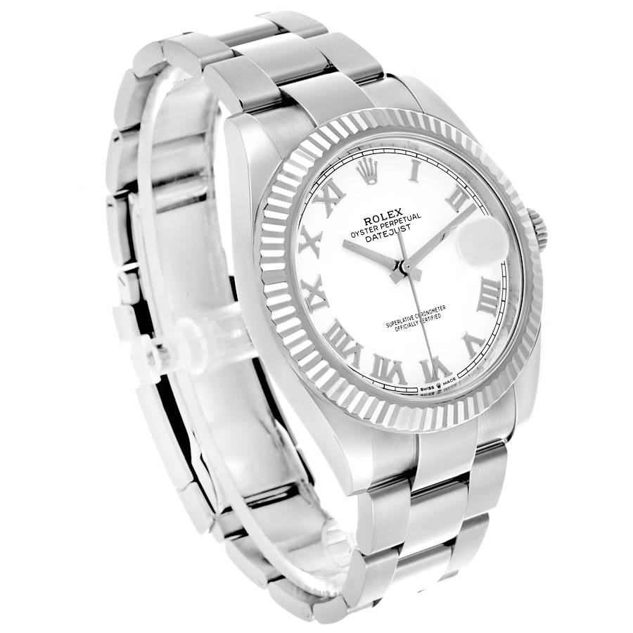 Orologio replica da uomo: Rolex Datejust 41, acciaio e oro bianco, quadrante con numeri romani, 126334 — di nuova generazione – Foto 3