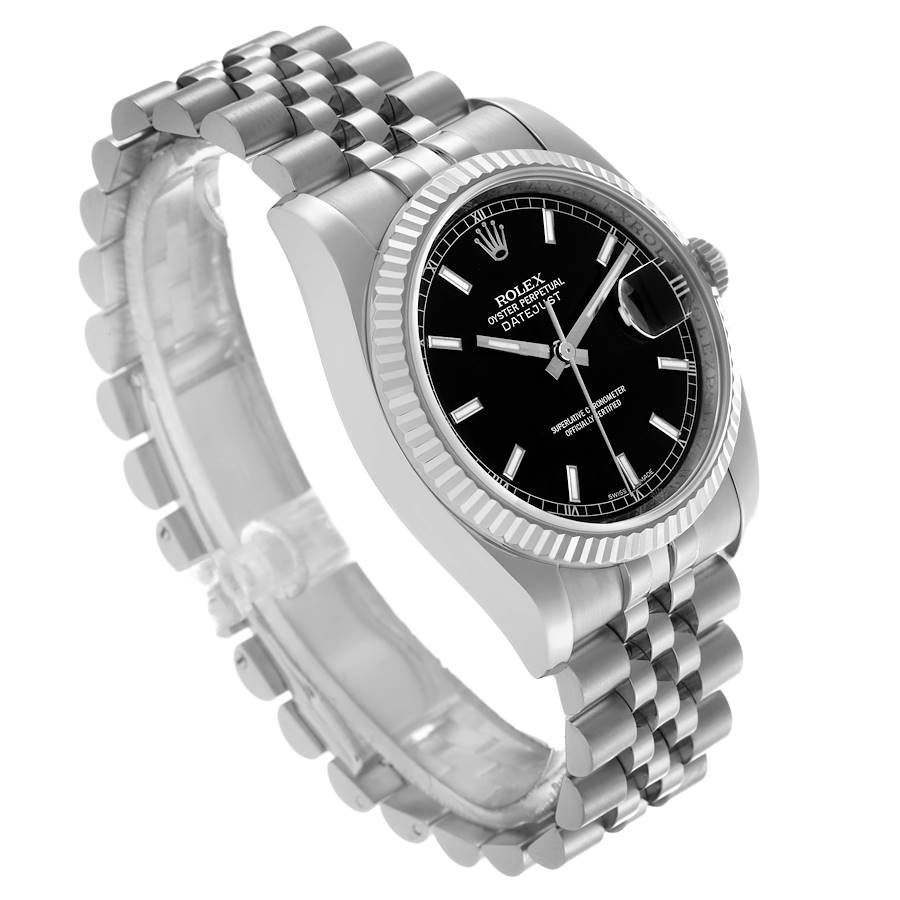 Orologio replica da uomo: Rolex Datejust, acciaio e oro bianco, quadrante nero, 116234 — affascinante – Foto 3