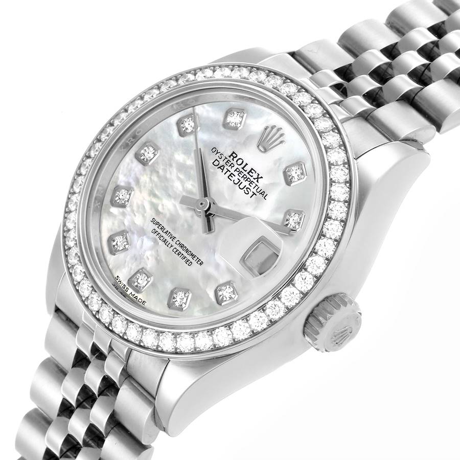 Orologio replica da donna: Rolex Datejust, acciaio e oro bianco, quadrante in madreperla, diamanti, 279384 — tra i più venduti – Foto 4