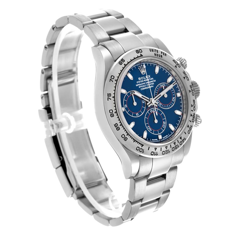 Orologio replica da uomo: Rolex Daytona, quadrante blu, oro bianco, cronografo, 116509 — di nuova generazione – Foto 3