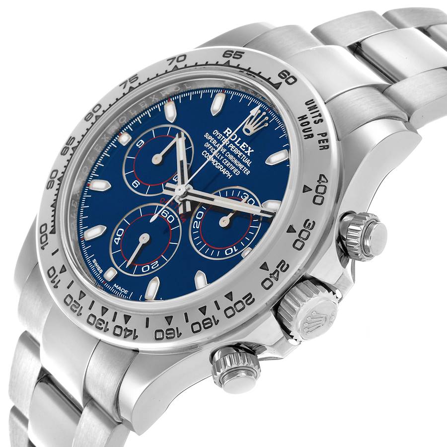Orologio replica da uomo: Rolex Daytona, quadrante blu, oro bianco, cronografo, 116509 — di nuova generazione – Foto 5