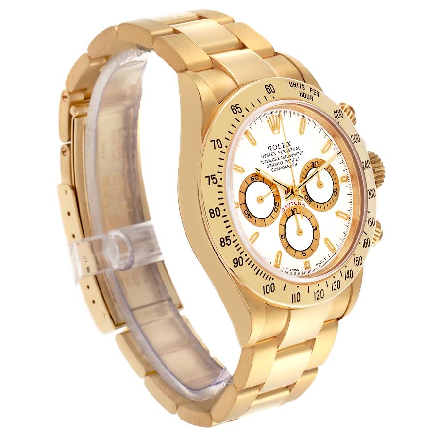 Orologio replica da uomo: Rolex Daytona, cronografo, oro giallo, quadrante bianco, 16528 — prestigioso – Foto 3