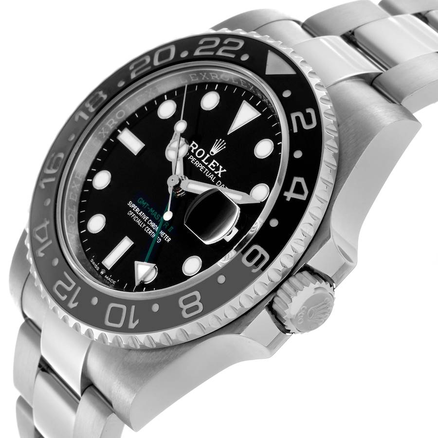 Orologio replica da uomo: Rolex GMT Master II, nero e grigio, Bruce Wayne, lunetta, acciaio, 126710 — di lusso – Foto 5