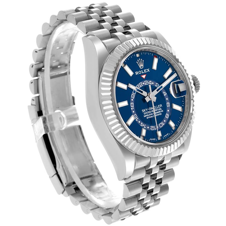 Orologio replica da uomo: Rolex Sky-Dweller, quadrante blu, acciaio e oro bianco, 326934 — di nuova generazione – Foto 3