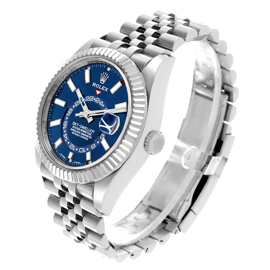 Orologio replica da uomo: Rolex Sky-Dweller, quadrante blu, acciaio e oro bianco, 326934 — di nuova generazione – Foto 4