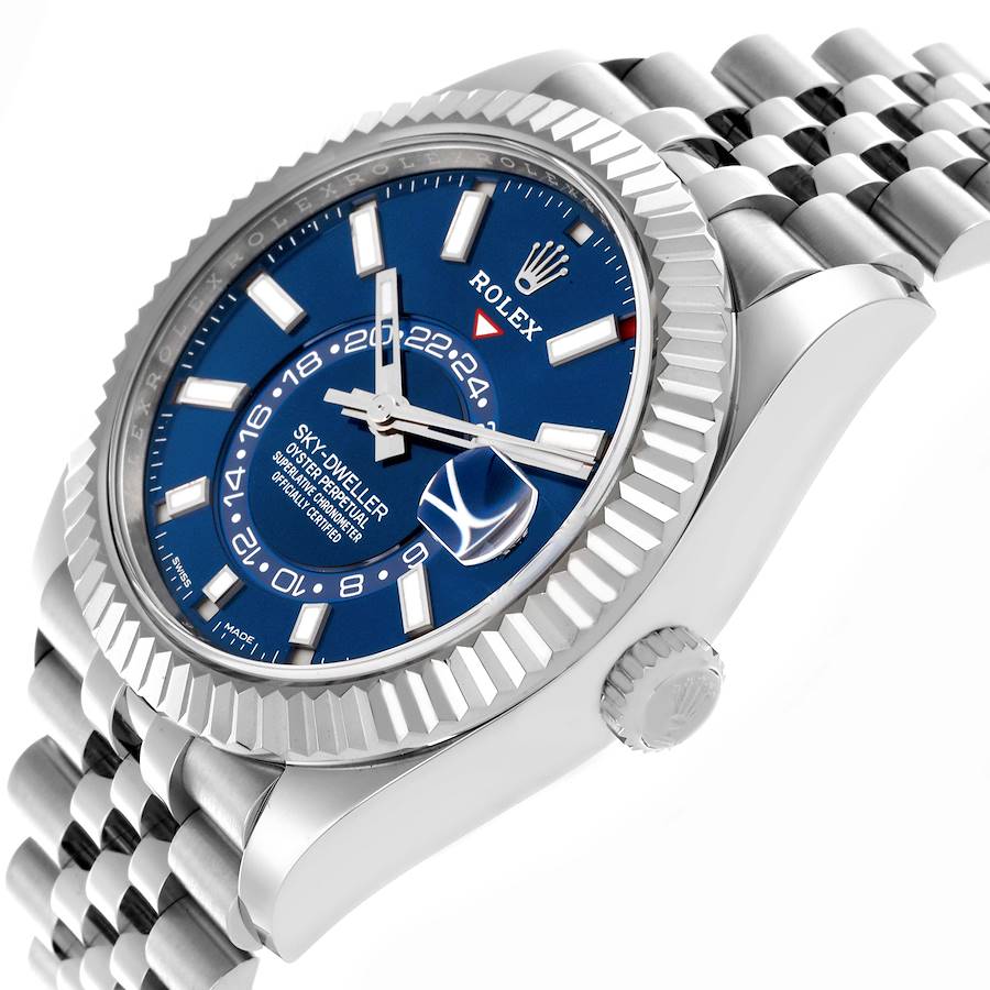 Orologio replica da uomo: Rolex Sky-Dweller, quadrante blu, acciaio e oro bianco, 326934 — di nuova generazione – Foto 5