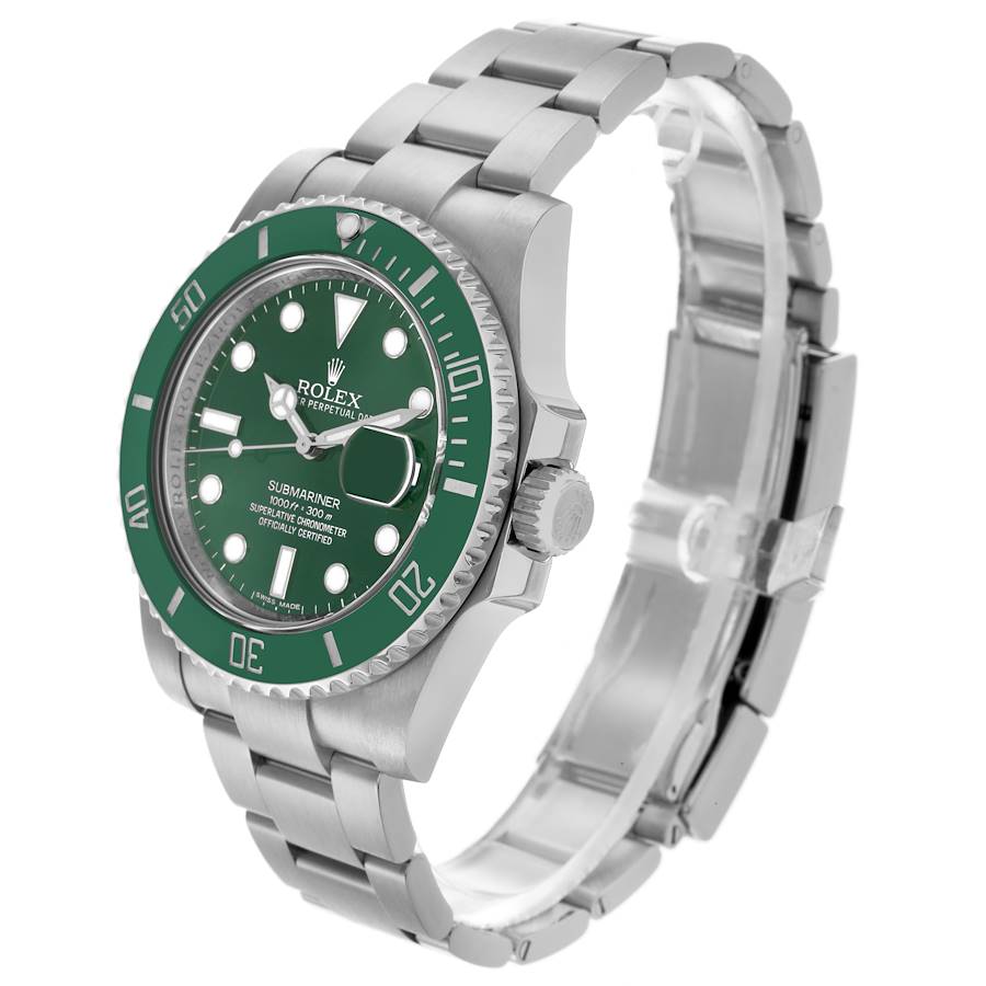 Orologio replica da uomo: Rolex Submariner Hulk, quadrante verde, lunetta, acciaio, 116610LV — accessibile – Foto 4