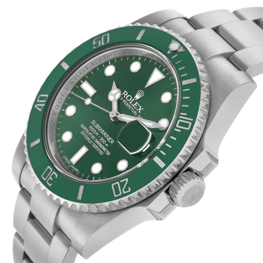 Orologio replica da uomo: Rolex Submariner Hulk, quadrante verde, lunetta, acciaio, 116610LV — accessibile – Foto 5