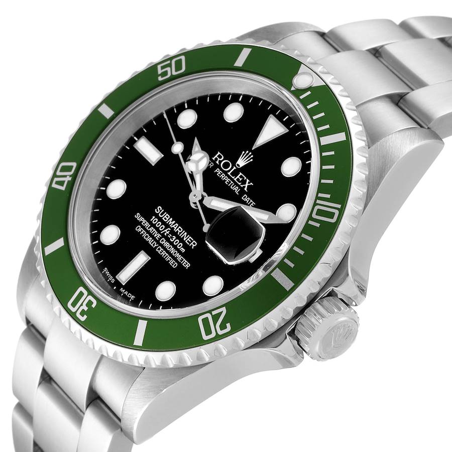 Orologio replica da uomo: Rolex Submariner Kermit, verde, lunetta, piatto, 4, acciaio, 16610LV — magnifico – Foto 5