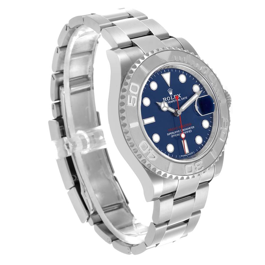 Orologio replica da uomo: Rolex Yachtmaster, acciaio, lunetta in platino, quadrante blu, 116622 — ultralussuoso – Foto 3