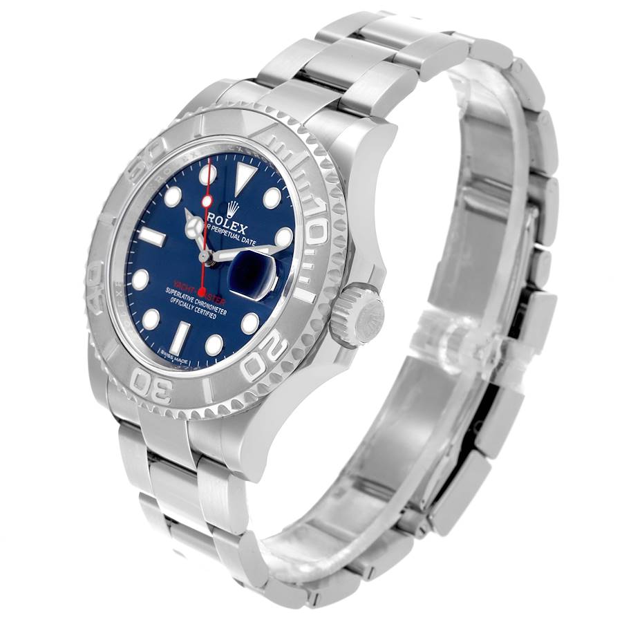 Orologio replica da uomo: Rolex Yachtmaster, acciaio, lunetta in platino, quadrante blu, 116622 — ultralussuoso – Foto 4
