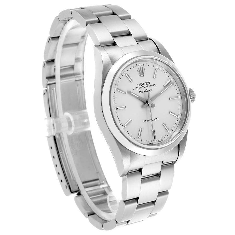 Orologio replica da uomo: Rolex Air King, quadrante argentato, lunetta liscia, acciaio, 14000 — da scoprire – Foto 3