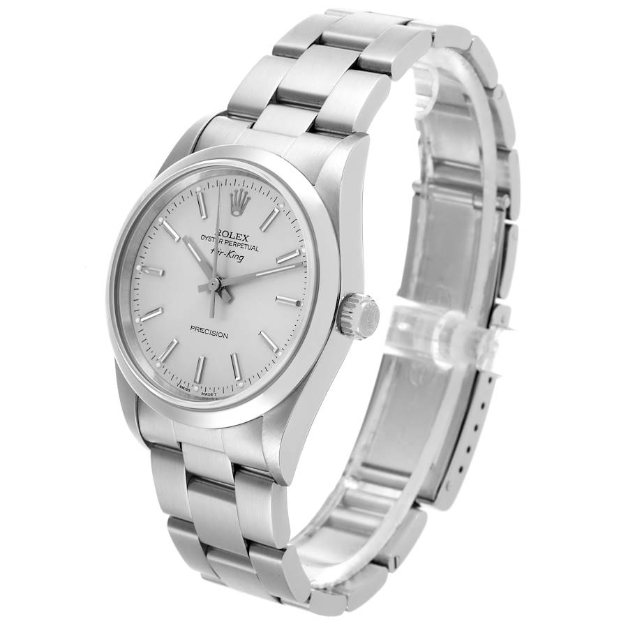 Orologio replica da uomo: Rolex Air King, quadrante argentato, lunetta liscia, acciaio, 14000 — da scoprire – Foto 4